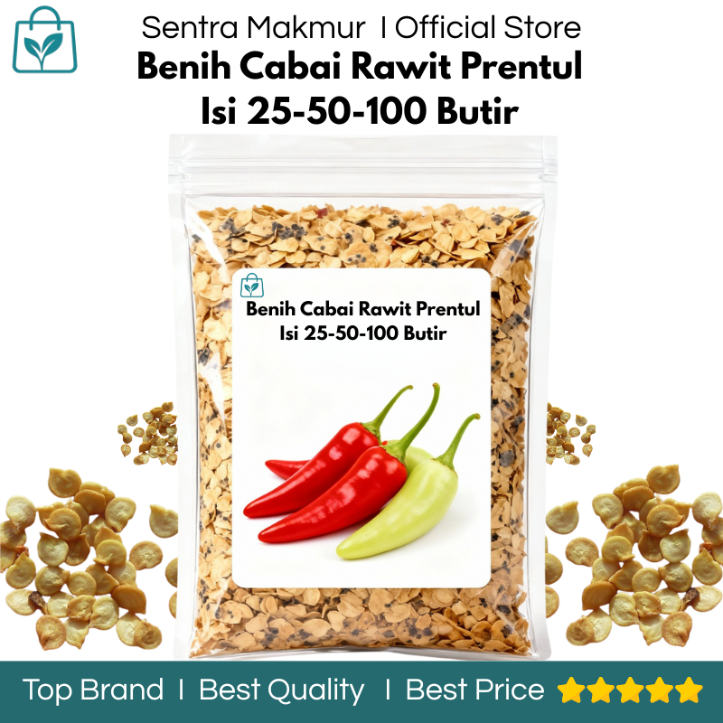Benih Cabai Rawit Prentul Isi 25/50/100 Biji - Benih Cabai Rawit Prentul - Benih Cabai Rawit Setan -