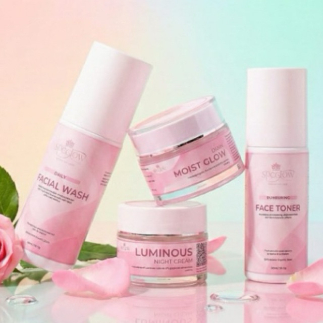 SPC Glow Paket Lengkap Isi 4 Skincare BPOM Mencerahkan Merawat kulit sehat