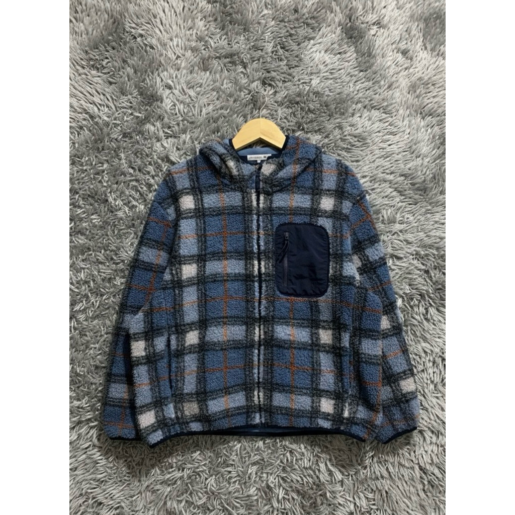 Uniqlo X Jw Anderson Fleece Hoodie Jacket Vintage L