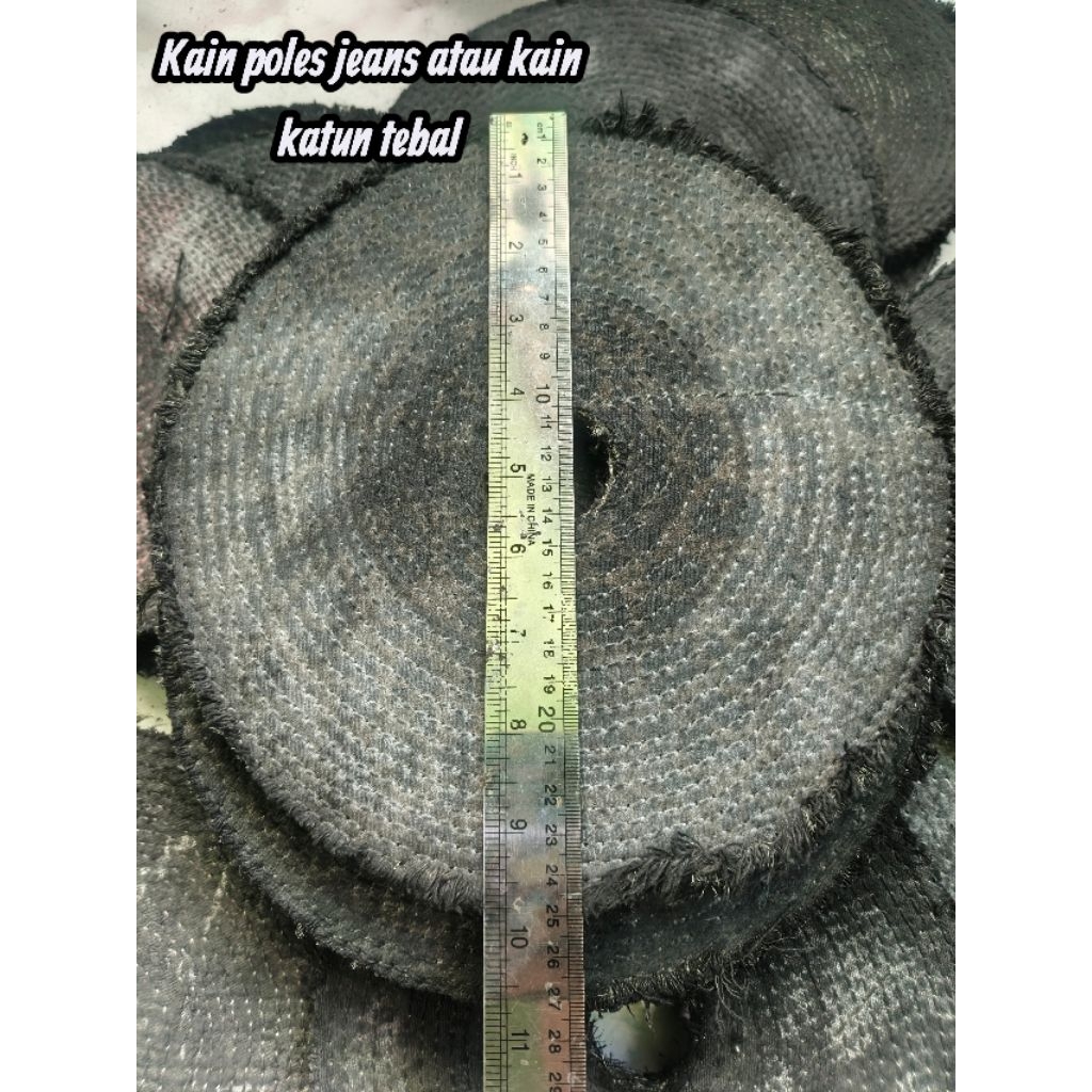 KAIN POLES JEANS DAN SERAT NANAS  DIAMETER 21/25CM TEBAL 13/15mm