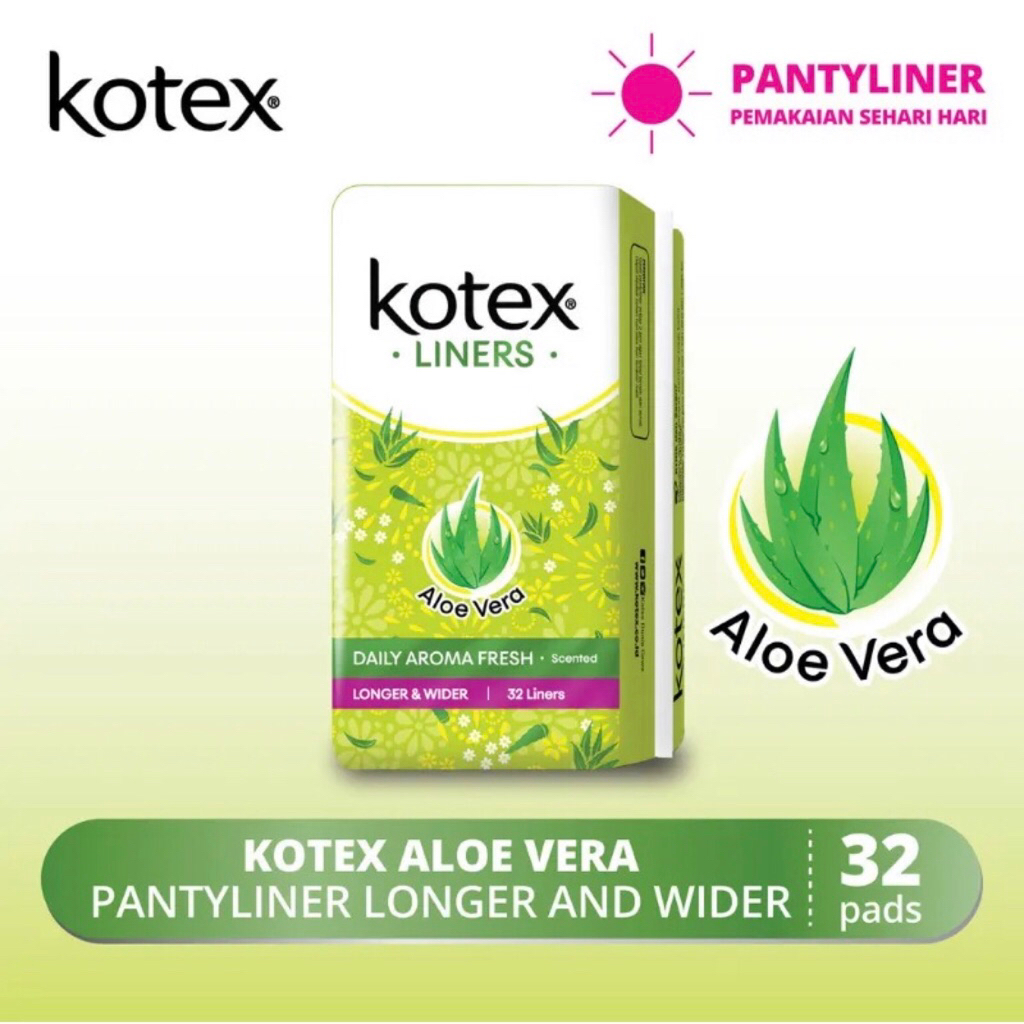 Kotex Pantyliner Aloe Vera 32 pcs