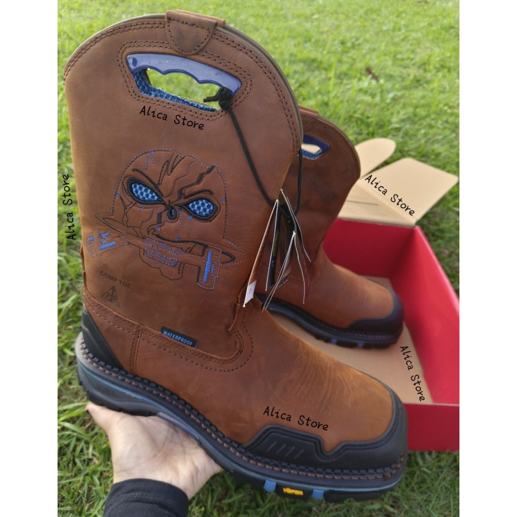 Cody James Men's Decimator Waterproof Western Work Boots - Nano Composite Toe #Brown (#Safety_Shoes)