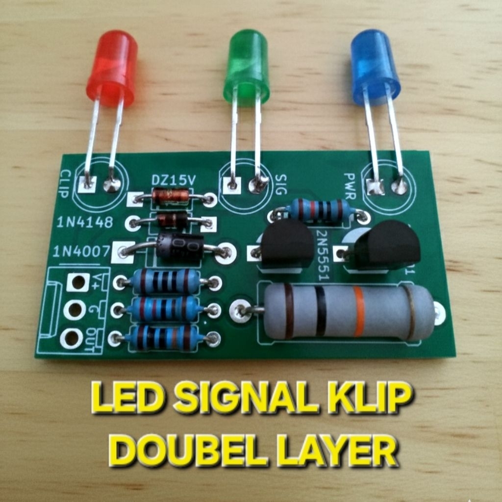 Kit LED Indikator Clip Signal Power Amplifier Mono Double Layer