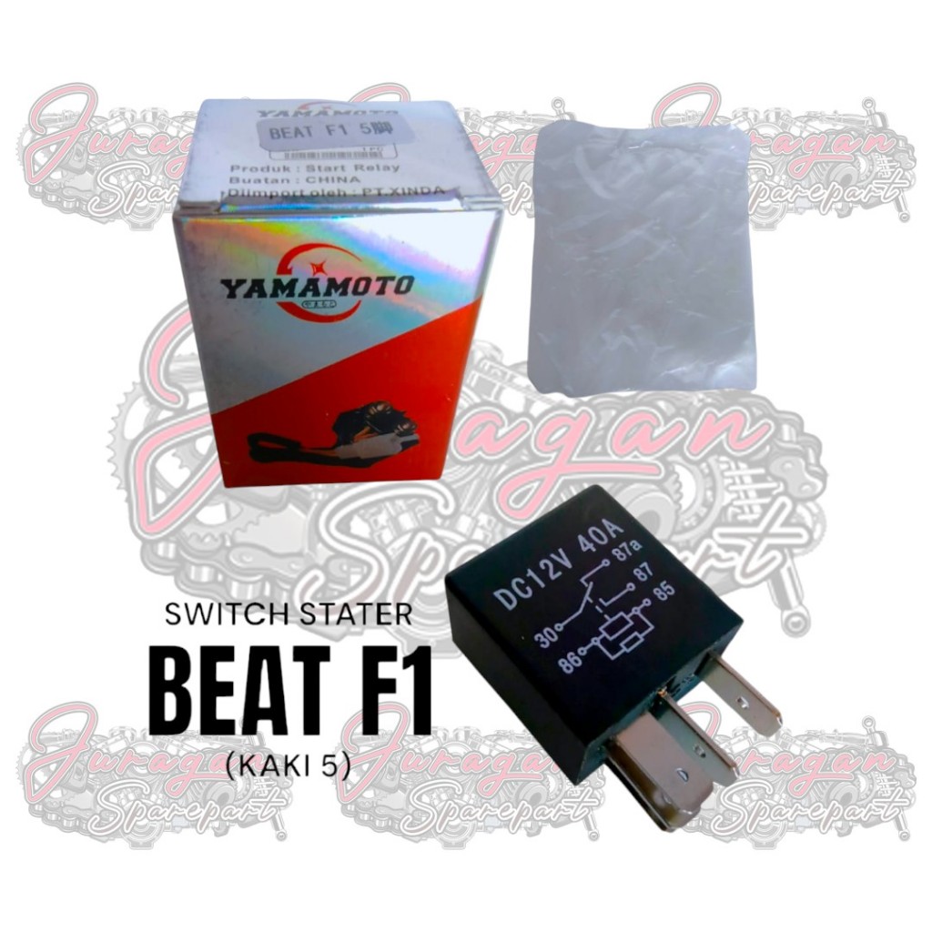 Switch Starter Beat FI Esp Pop Street Scoopy FI Vario FI 125-150 Bendik Swit Relay Motor YAMAMOTO