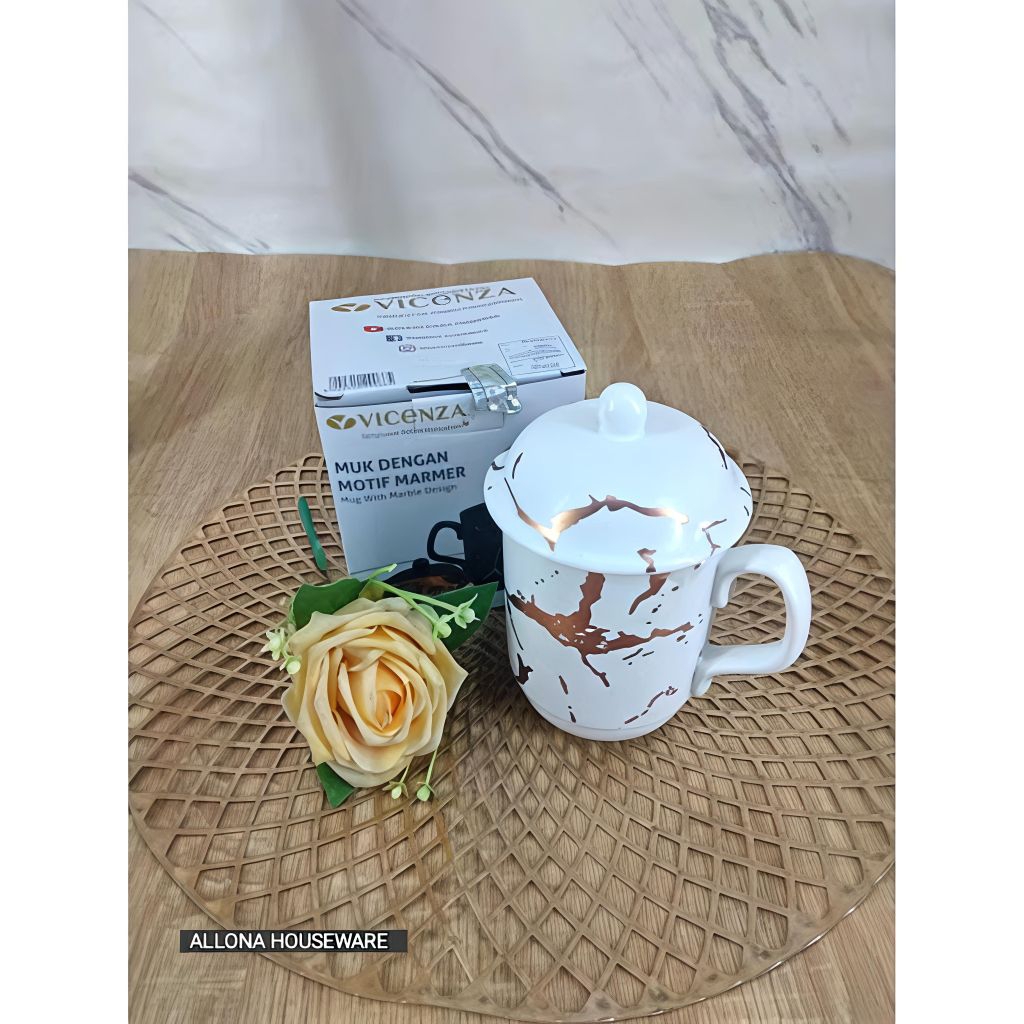 CANGKIR MUG KERAMIK MARBLE VICENZA YM-66