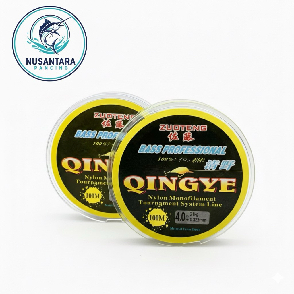 SENAR PANCING QINGYE 100M Kuat Ulet Anti Keriting | Monofilament Fishing Line Tidak Mudah Putus