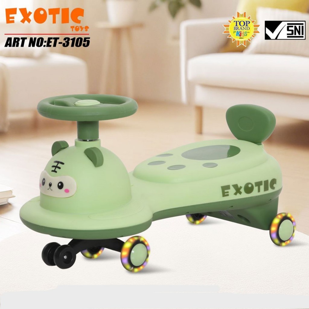 MAINAN ANAK SWING CAR SERIES KUROMI ADA LAMPU DAN MUSIK EXOTIC ET-3103 ET-3105