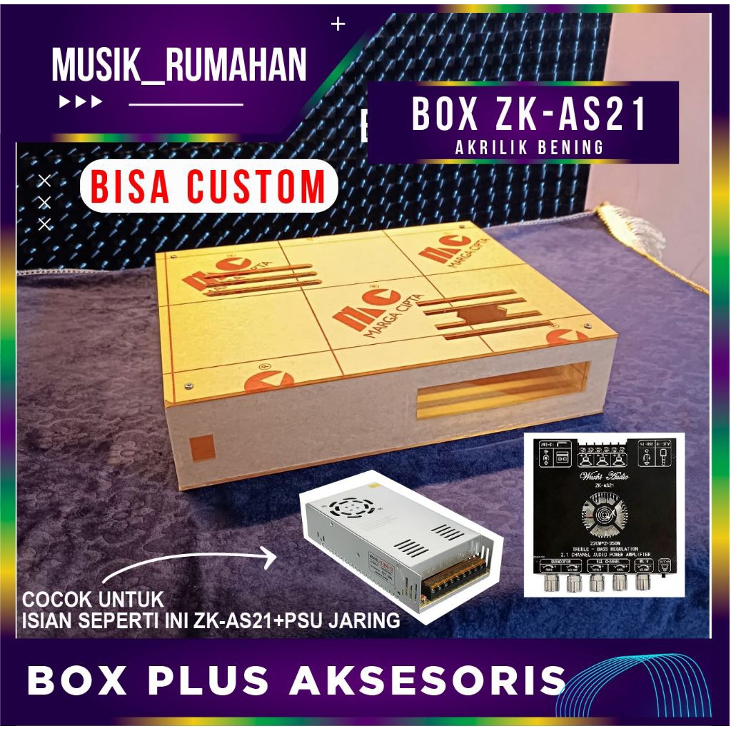 Box amplifier zk-as21 25x30x6cm plus aksesoris