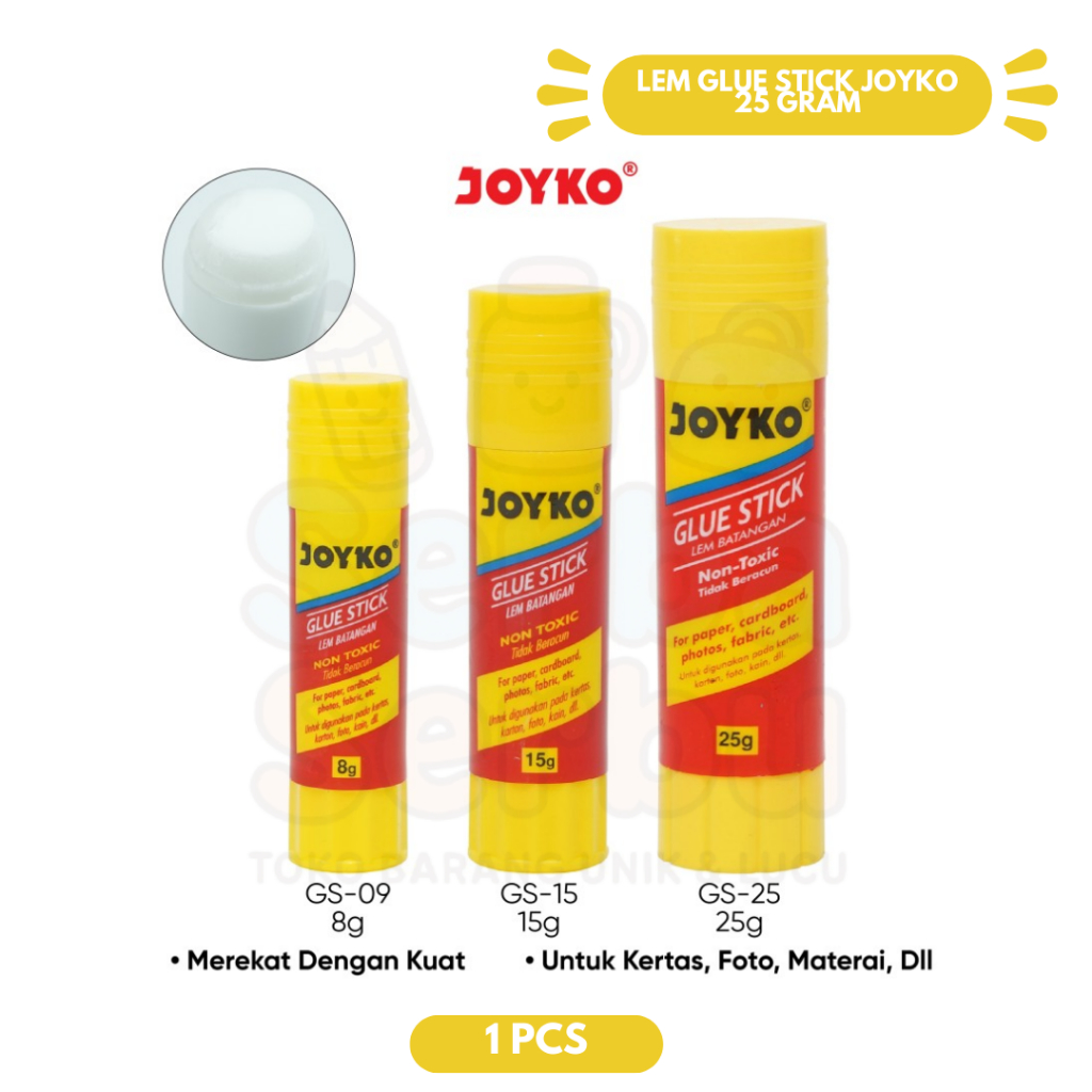 GLUE STICK LEM KERTAS 25GRAM / LEM GLUE STICK JOYKO PER PCS