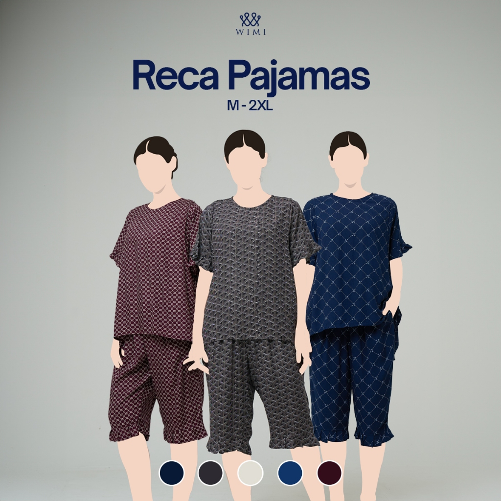 Wimi.id - Reca Pajamas One Set | Baju Wanita Ibu Hamil dan Menyusui Katun Rayon Premium