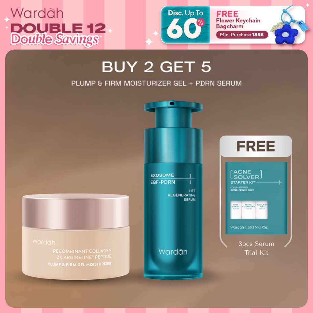 WARDAH Collagen Moisturizer - Plump & Firm Recombinant Collagen + 2% Argireline Peptide Gel Moist - 