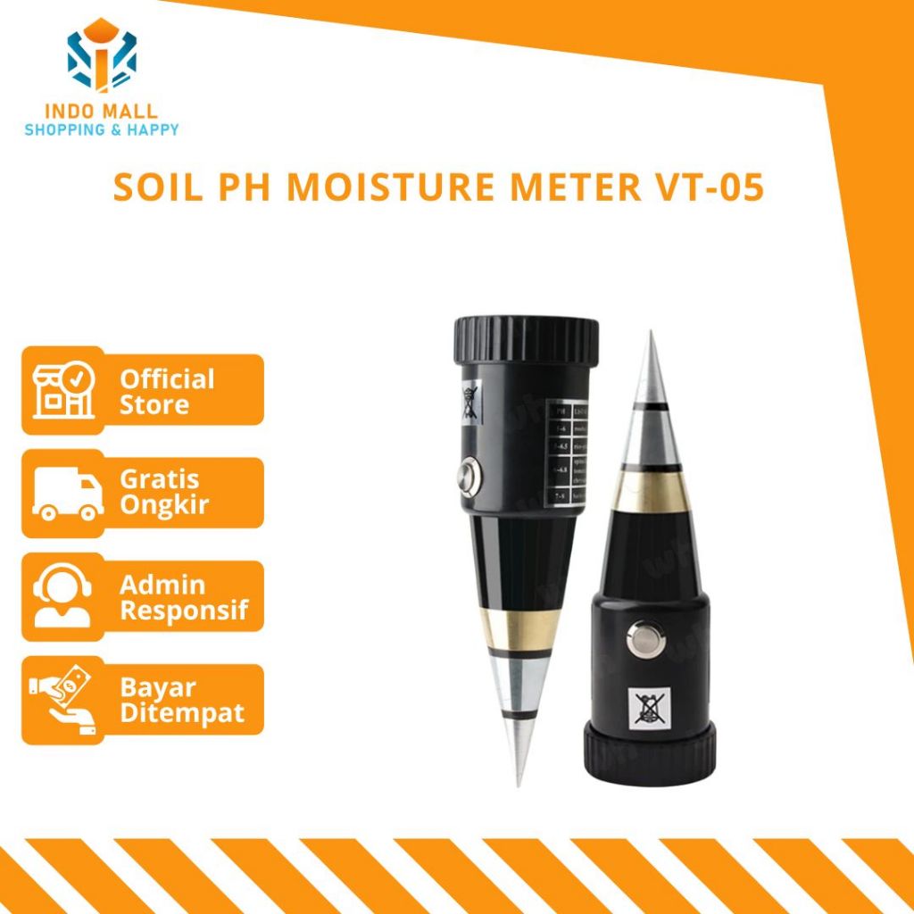 Soil pH Moisture Meter VT-05 VT 05 pH tanah Pendek VT05