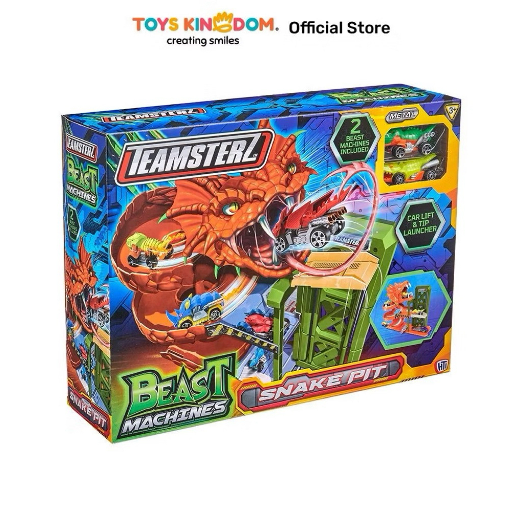 Mainan Track Mobil Teamsterz Snake Pit Garage 2 cars ORI NEW