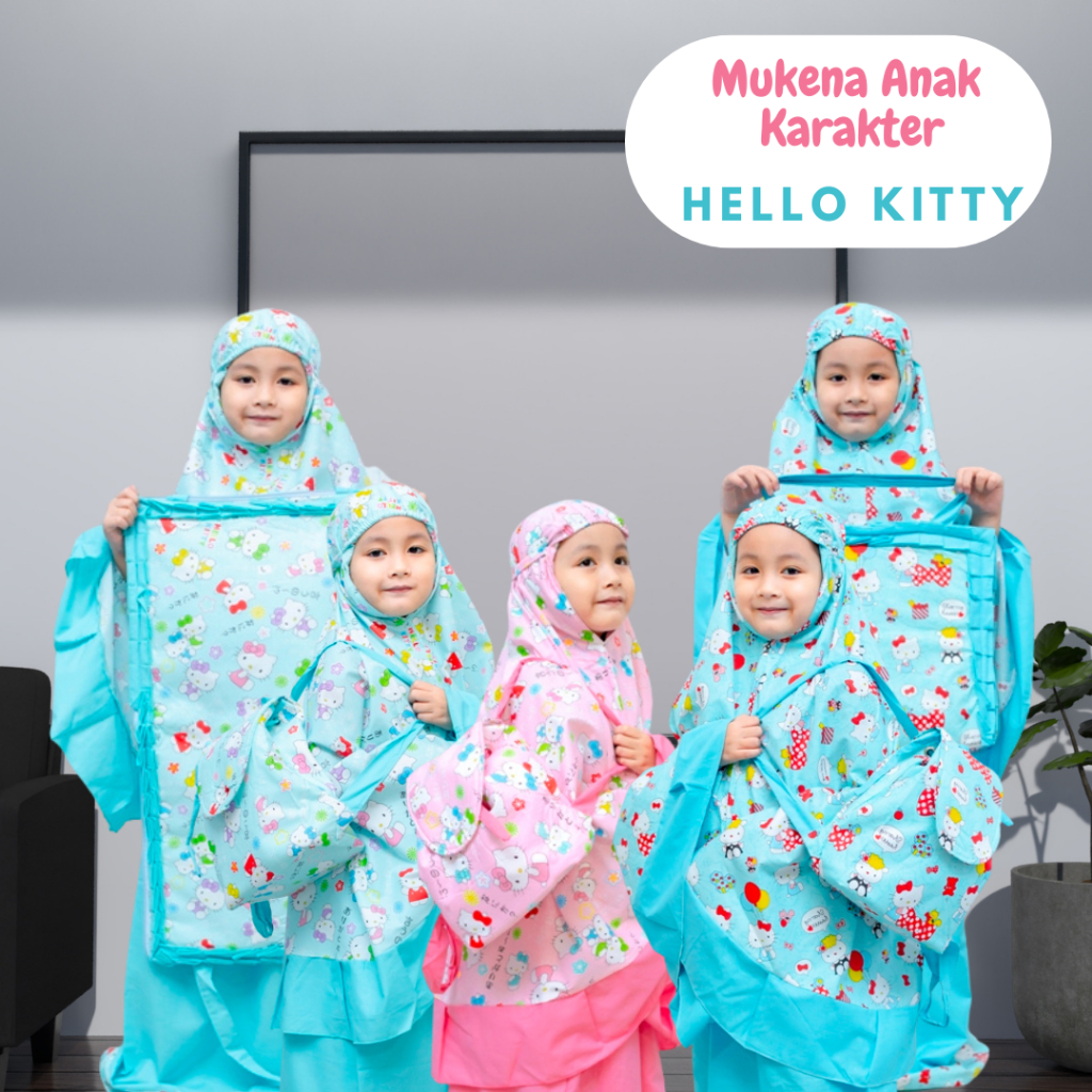 Mukena Anak Karakter Hello Kitty