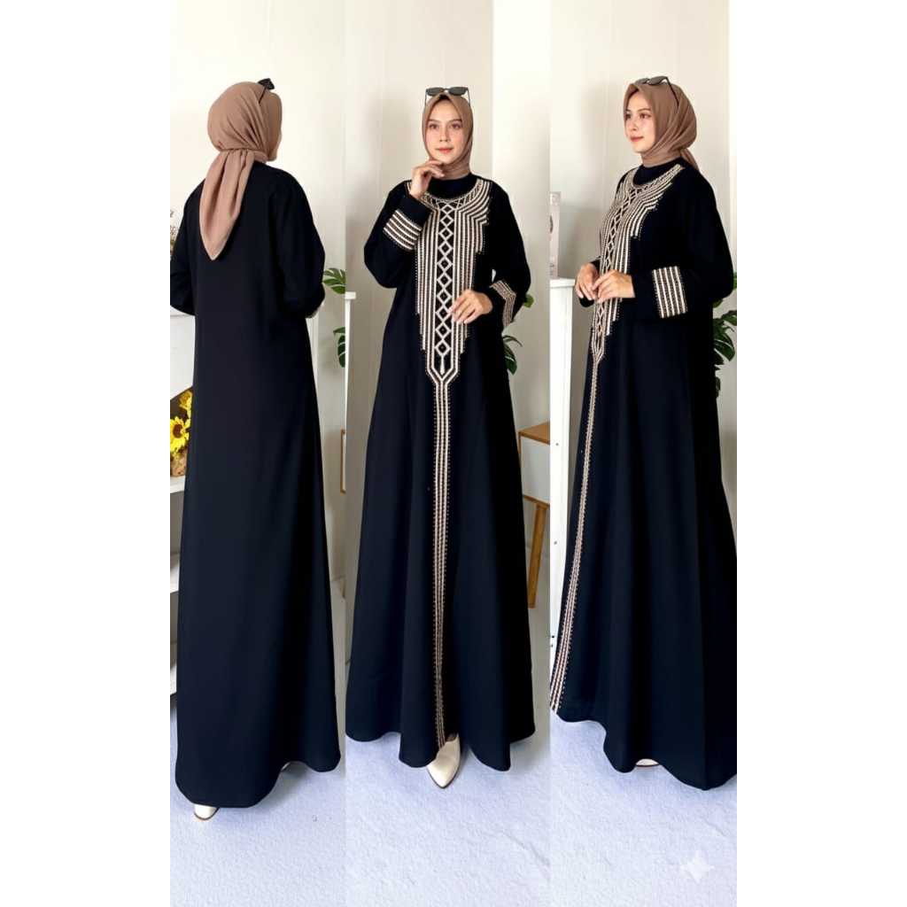 abaya turki premium/baju muslim abaya/baju muslim wanita abaya turkiy/baju abaya turki bordir mewahA