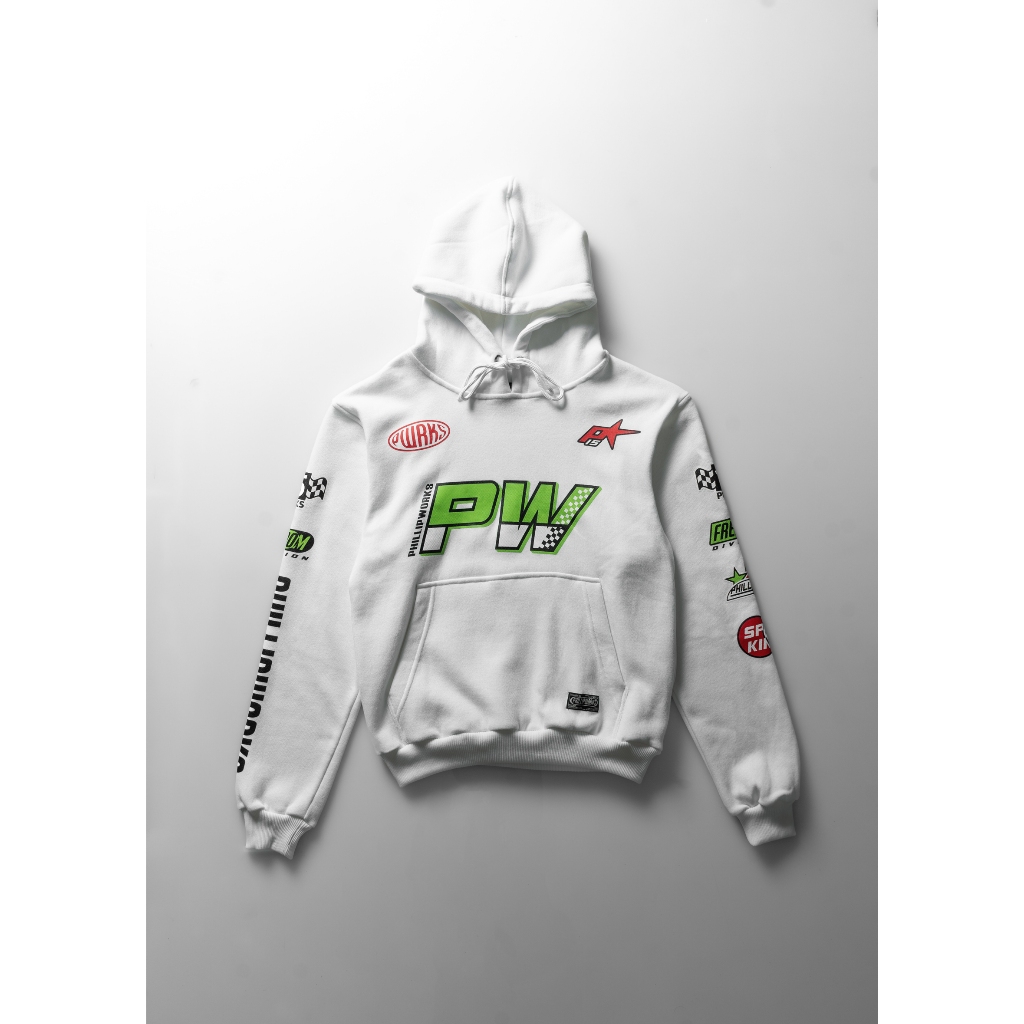 HOODIE SWEATER JACKET PHILLIP WORKS FLATOUT WHITE