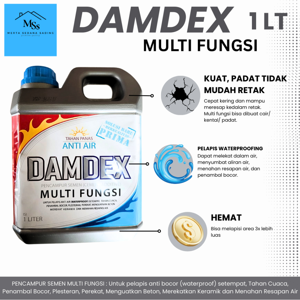 Damdex 1L Cairan Pengeras Beton Anti Bocor