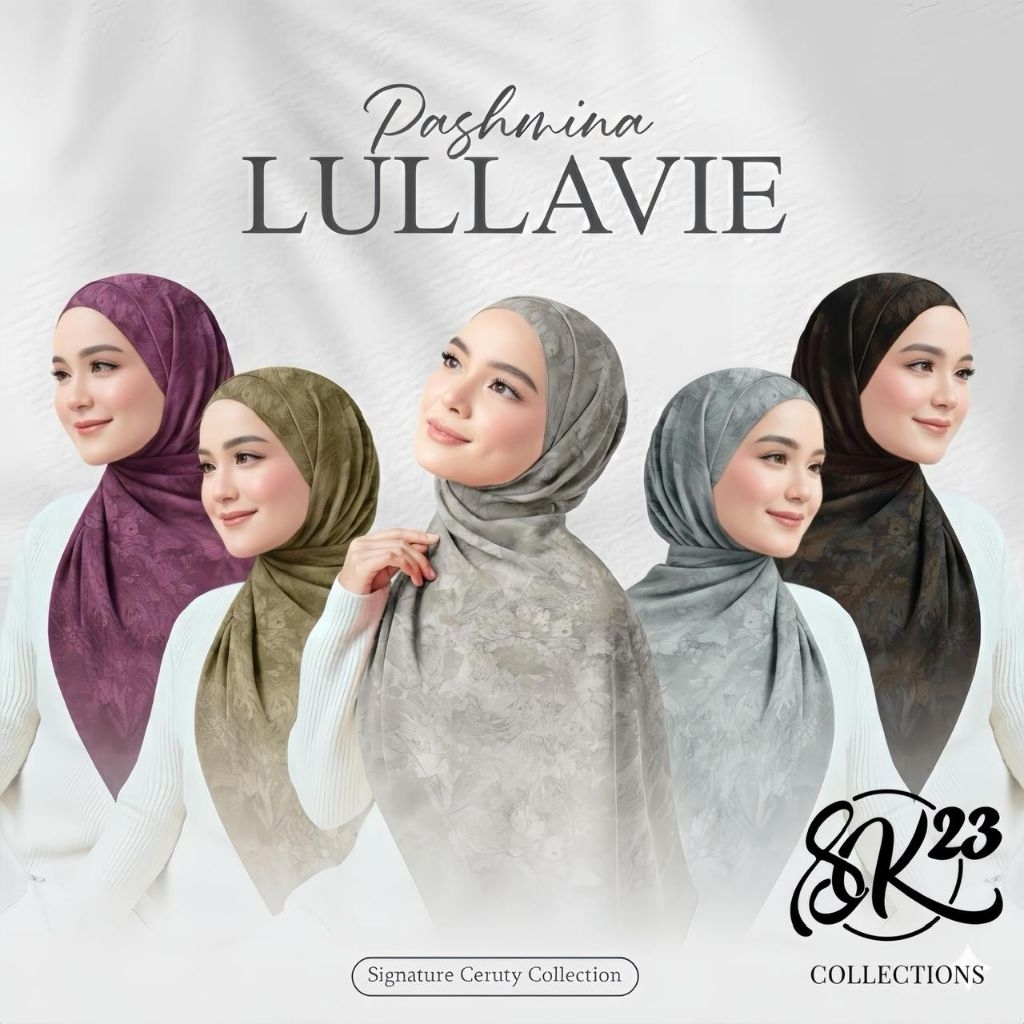 (SK23) PASHMINA LULAVIE•pashmina tydie•pashmina ceruty•pashmina.original sk23•