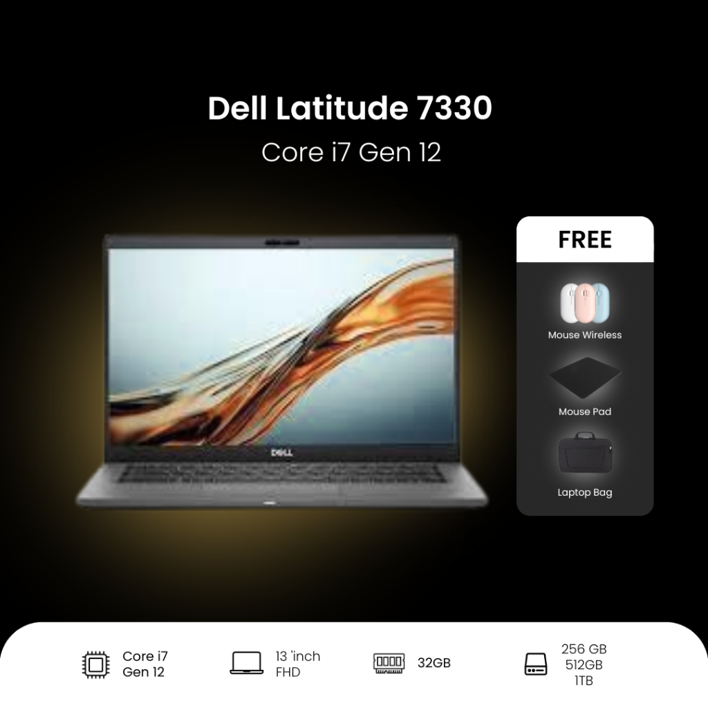 Dell Latitude 7330 | Core i7 Gen 12 1265U | 32GB RAM | Iris Xe Graphics