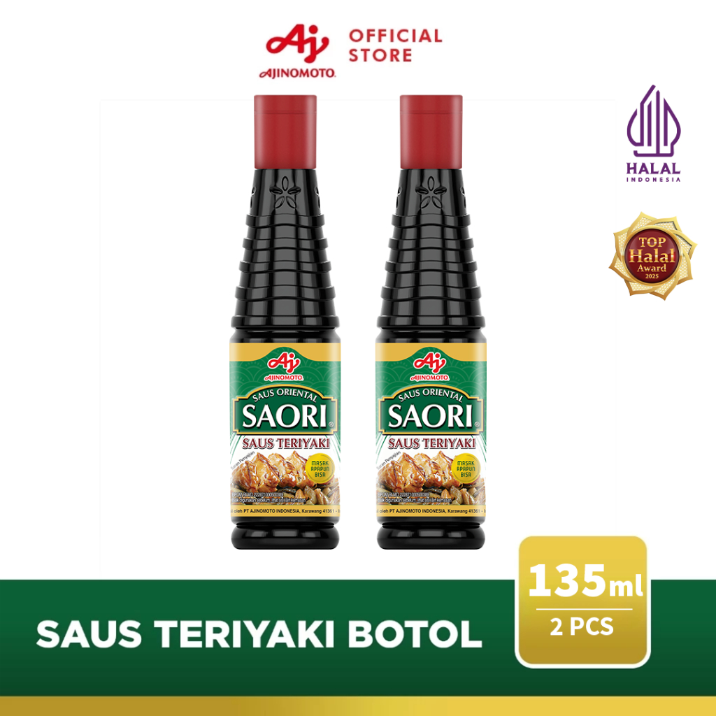 SAORI® Saus Teriyaki Oriental Botol 135 ml (2 pcs)