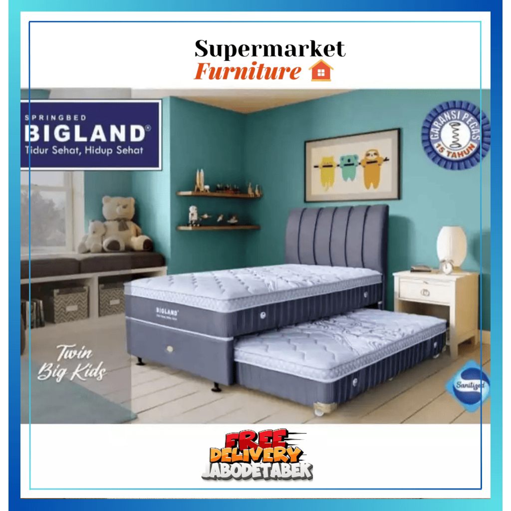 KASUR BEDSORONG 2IN1 BIGLAND TWIN KIDS FREE ONGKIR