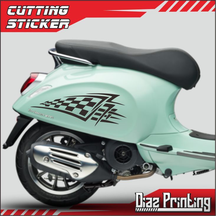 Sticker Motor Vespa Sprint  Stiker Motor Vespa Racing / Vespa Primavera