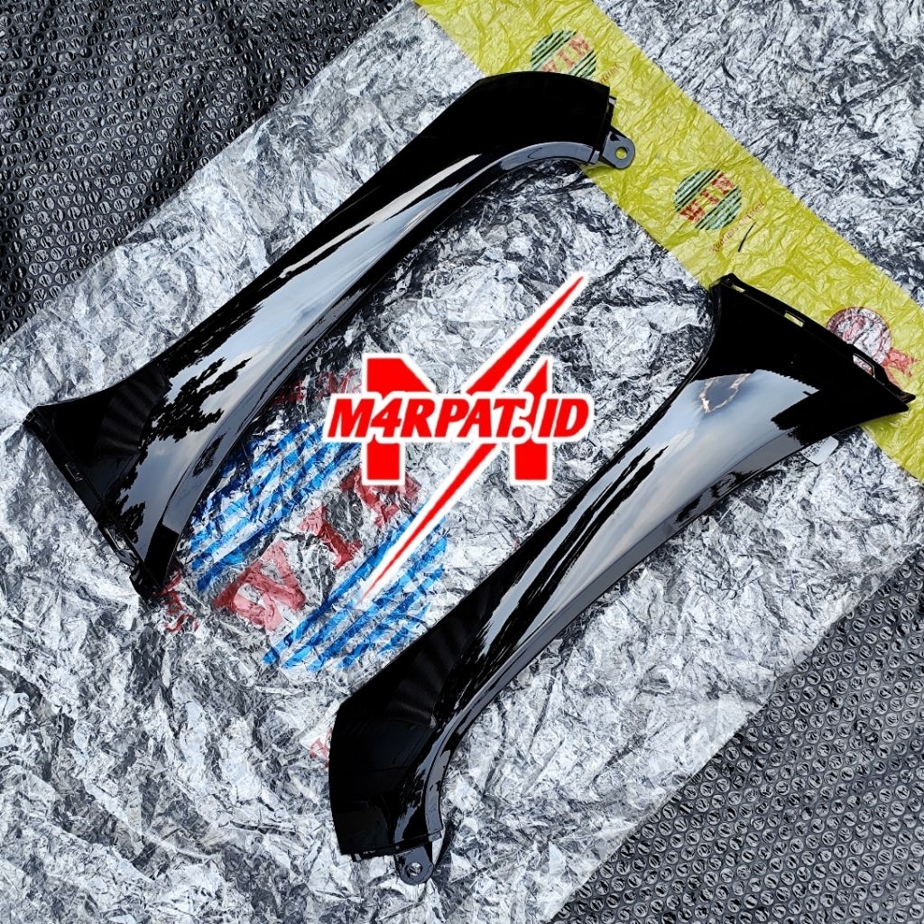 sayap hitam k93 kap samping cover depan bawah scoopy esp new K93 ring 12 kanan dan kiri hitam tahun 