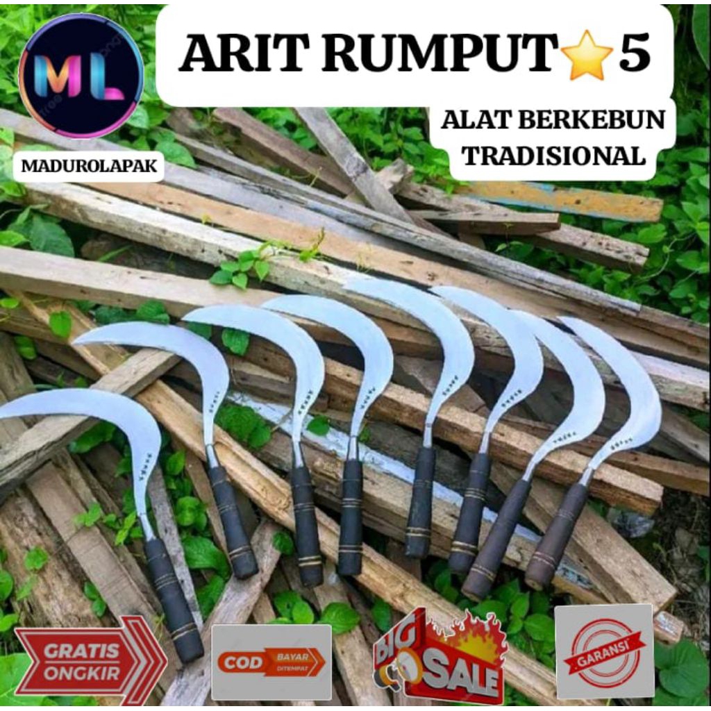 1pcs arit rumput baja asli ori bintang lima alat berkebun dan bertani