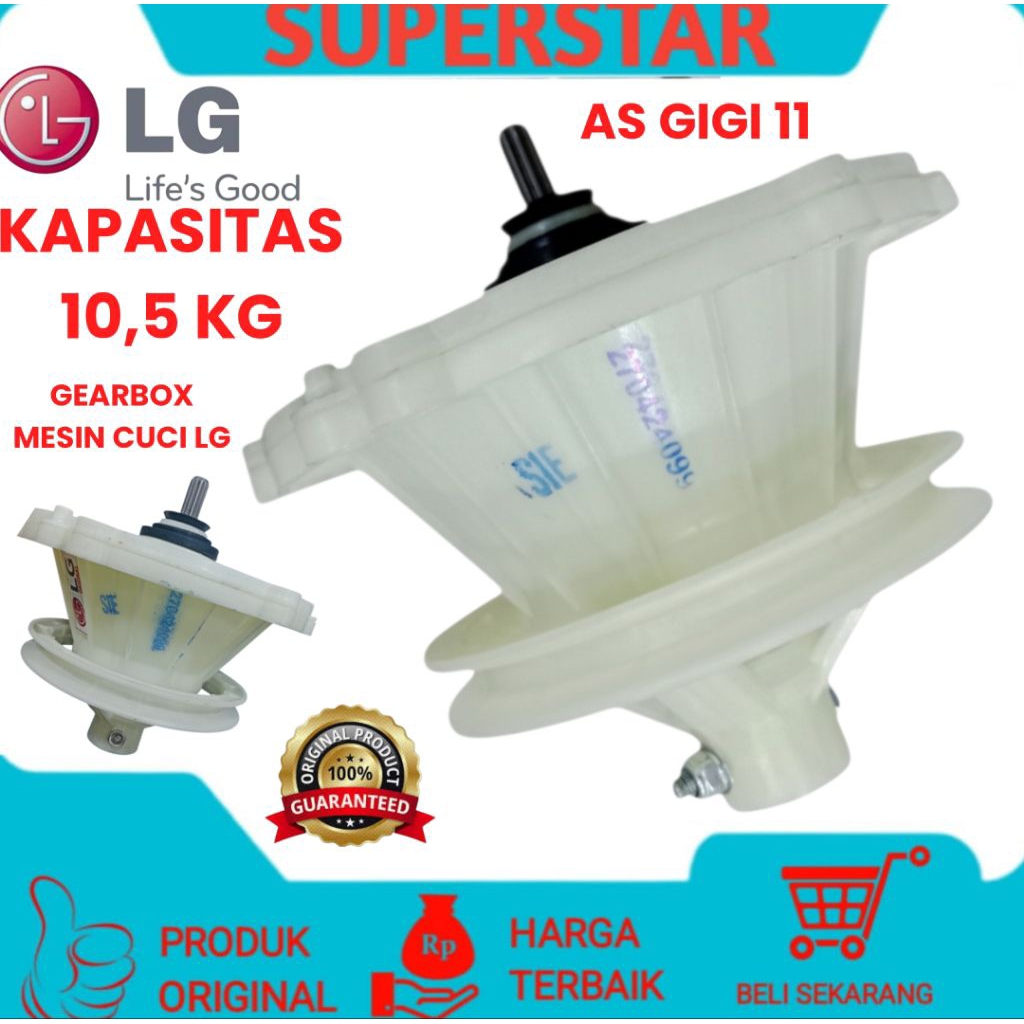 Gearbox mesin cuci LG Original (SIE) Kapasitas 10,5 KG mesin cuci 2 tabung pully