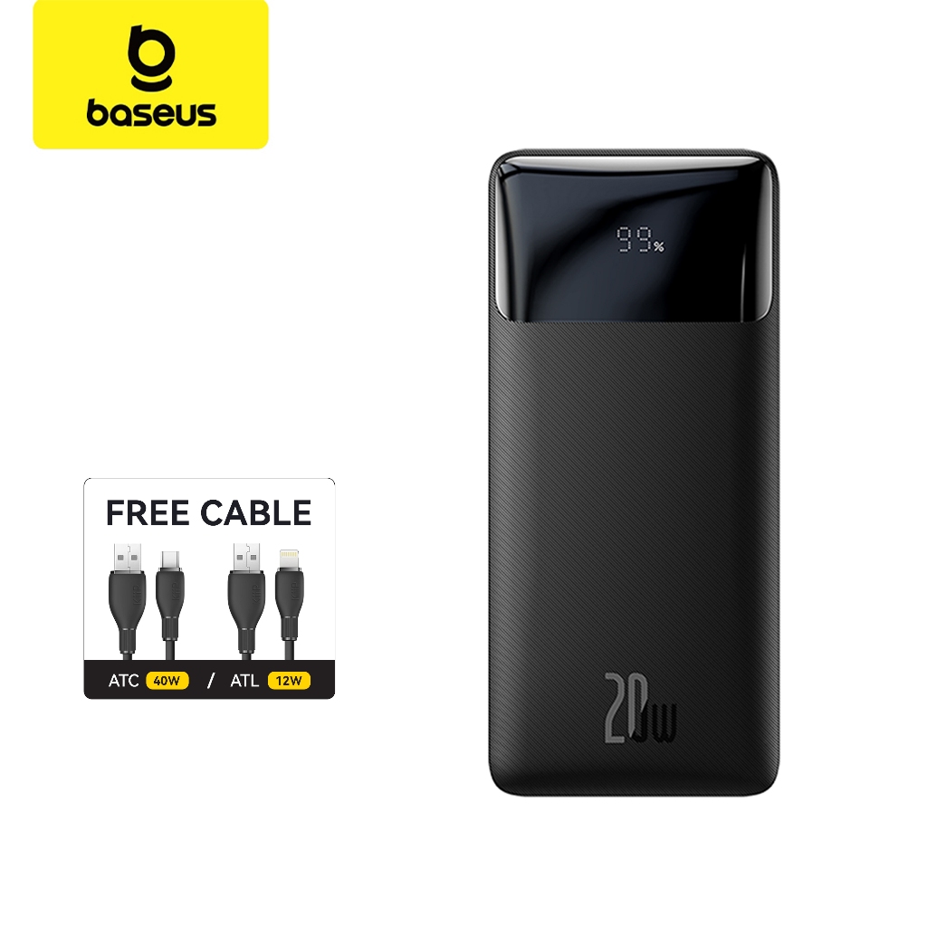 Baseus Bipow Power bank Fast Charging Quick Charge 3.0 Type C PD iPhone 10000mAh 20W