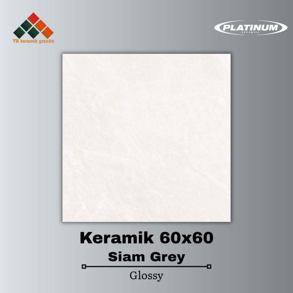 Keramik Platinum 60x60 Cutting Siam Grey / Glossy / KW A