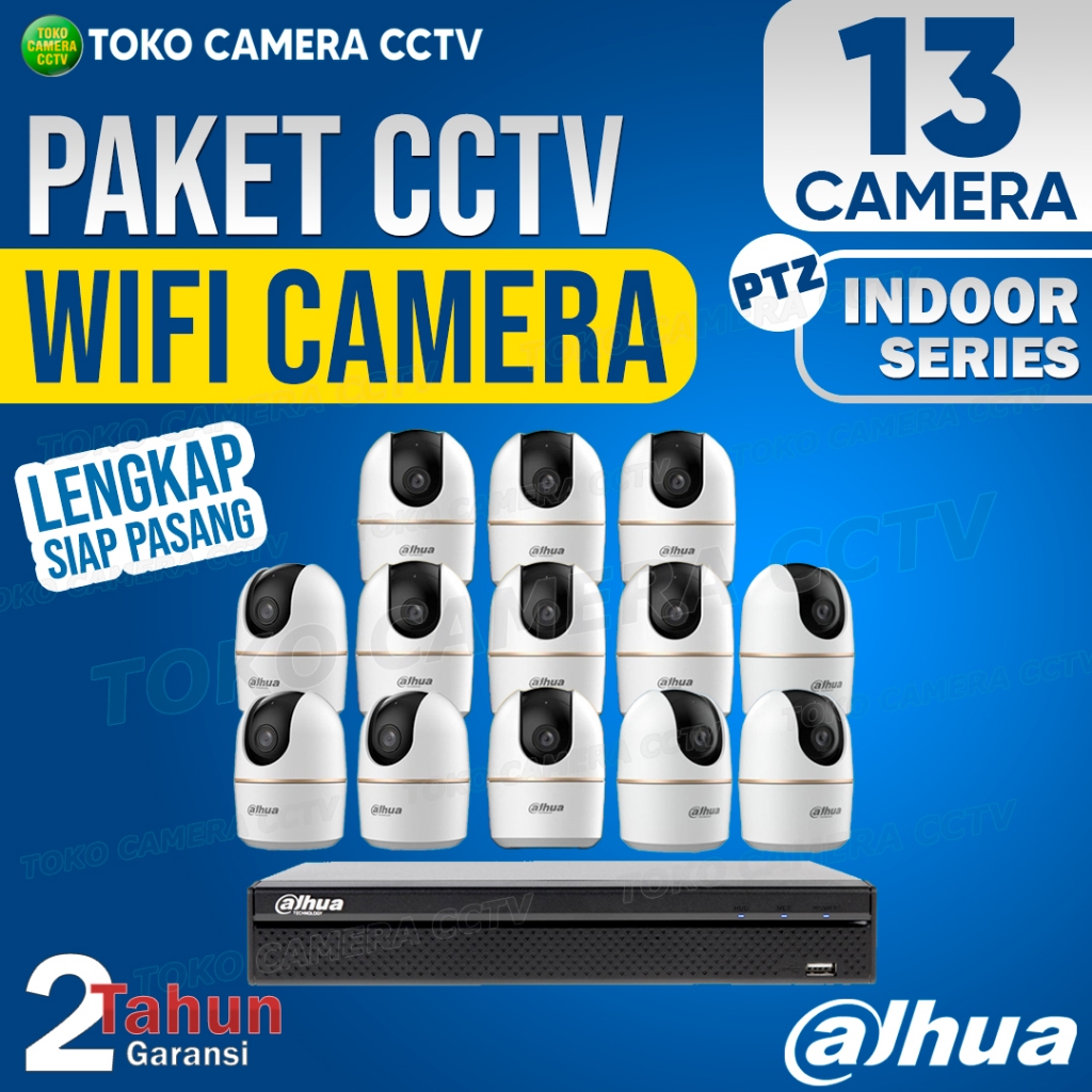 PAKET CCTV WIFI PTZ DAHUA INDOOR 16 CHANNEL 13 KAMERA
