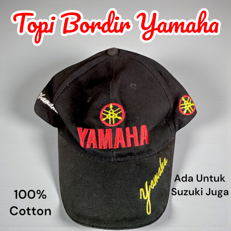 Topi Bordir Yamaha , Logo Garputala / Suzuki , ( Ada Untuk Suzuki Juga )