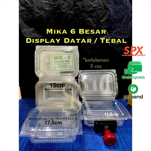 (Per 400 Pcs) Kotak Makanan Mika SB6 MM6 / Kotak Kue Mika / Kotak Mika / Box Mika / Kotak SB 6 MM 6
