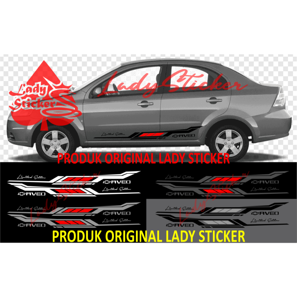Cutting sticker mobil aveo sticker stiker mobil chevrolet aveo