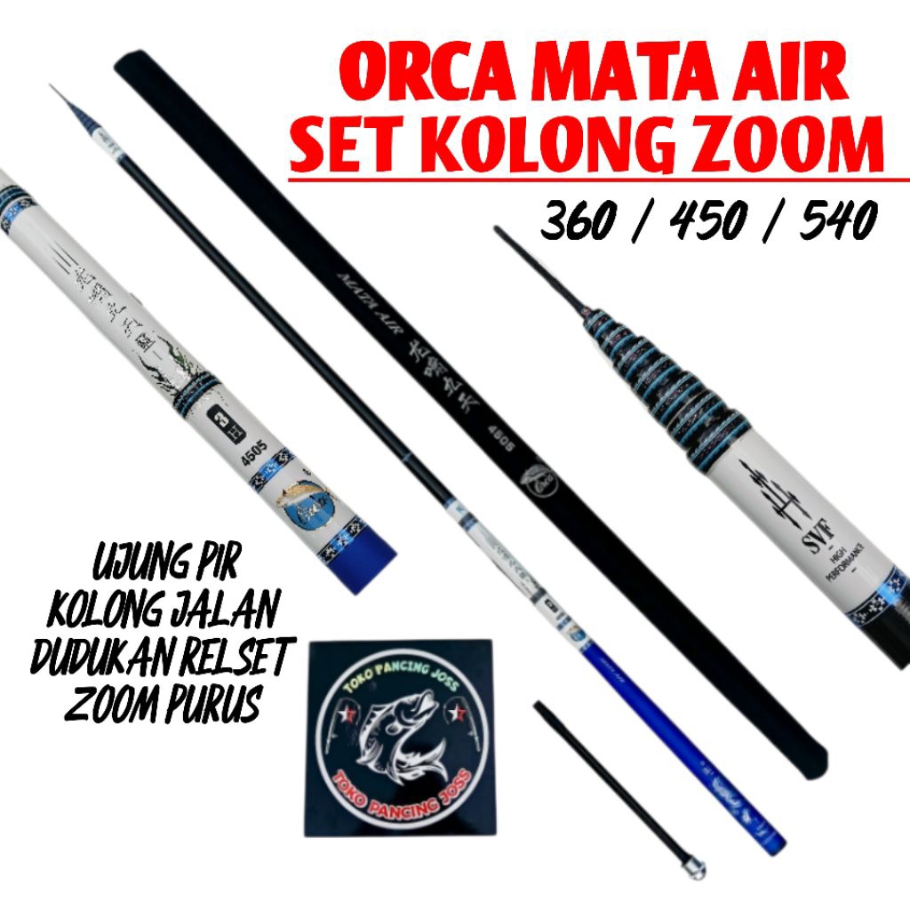 Tegek kolong zoom Orca Mata air 360 450 540 bahan carbon seting kaku zoom Purus