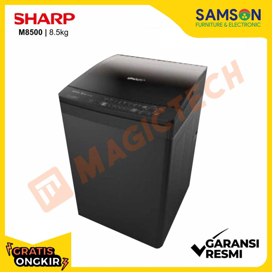 MESIN CUCI SHARP ES-M8500XT-SA / ES8500XT 8,5KG [8.5] J-TECH INVERTER