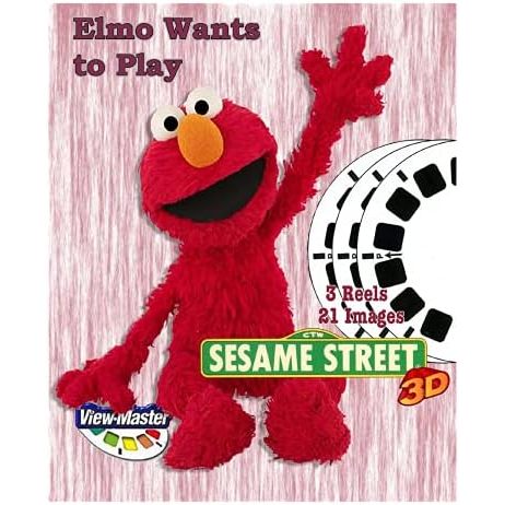 Elmo Wants to Play - Sesame - ViewMaster - 3 Reel Set - 21 3D Images