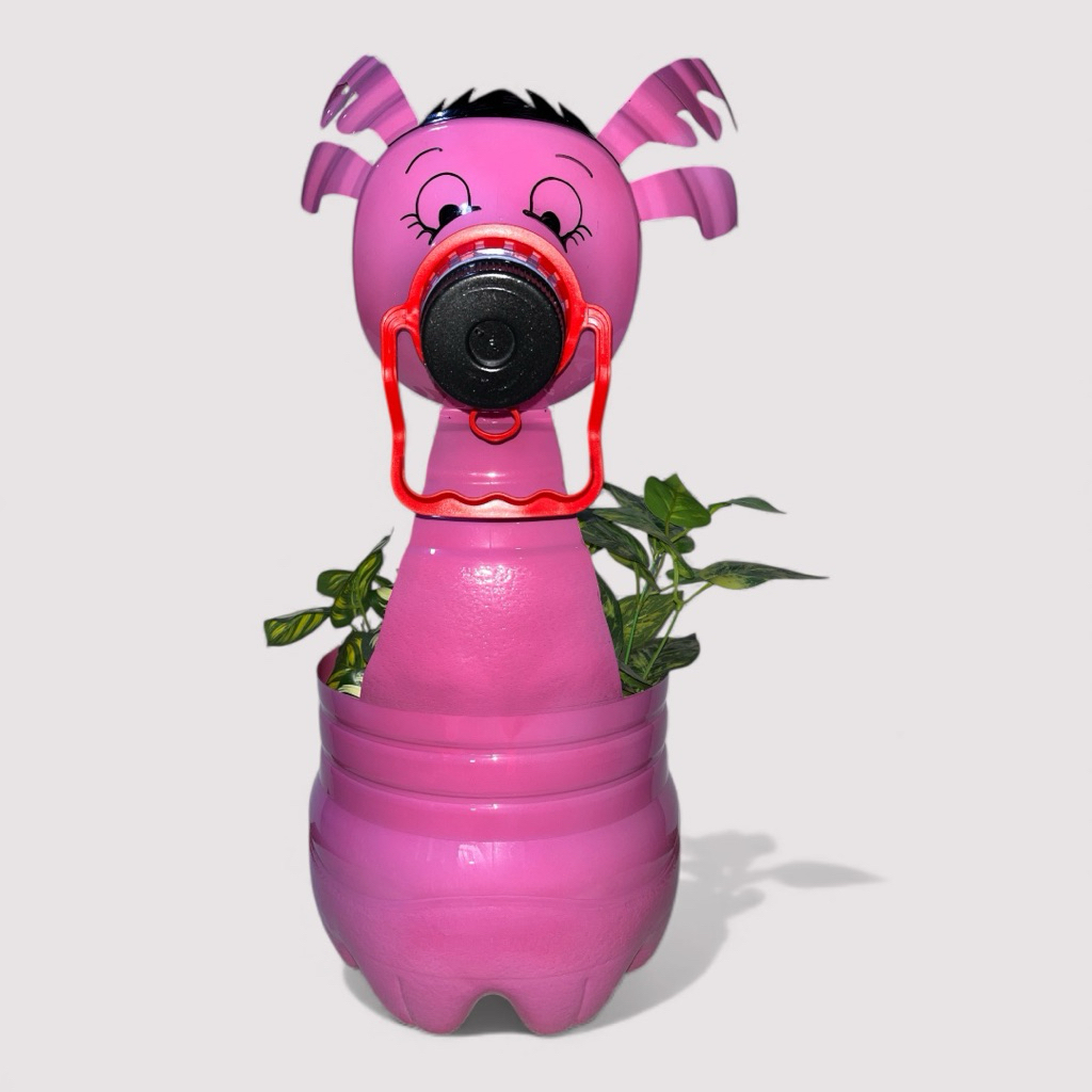 prakarya pot dari galon leminerale karakter rusa lucu