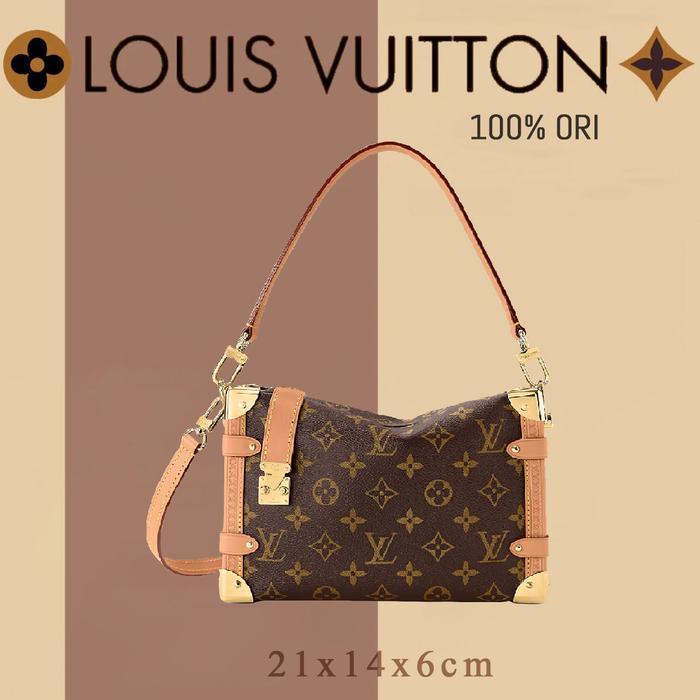 100% ORI   LV Louis Vuitton Side Trunk/Tas Wanita /Tas Selempang Wanita Fashion Sling Bag/Tas Selemp