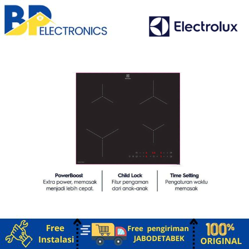 Electrolux Kompor Tanam Induksi 60cm EHI6450BA / EHI 6450BA Hitam Listrik