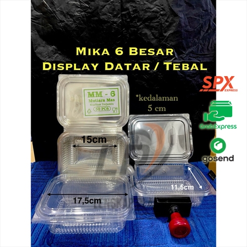 (Per 400 Pcs) Kotak Makanan Mika SB6 MM6 / Kotak Kue Mika / Kotak Mika / Box Mika / Kotak SB 6 MM 6