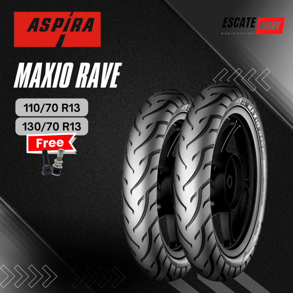Aspira Maxio RAVE 110/70 130/70-13 Tubeless - Ban Motor Aspira Rave Ring 13 Tubeless