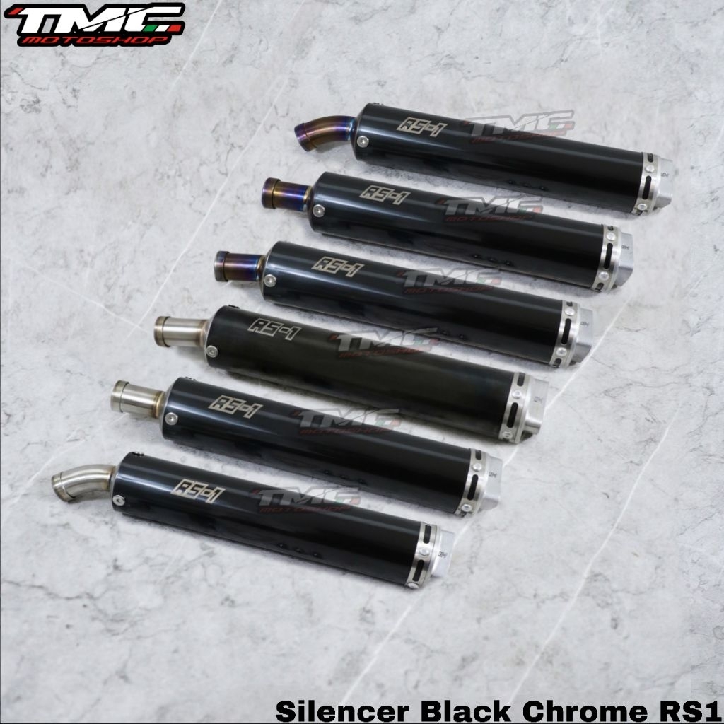 Knalpot Silencer only RS1 RS-1 Black Chrome Ninja Ninja150 R SS RR NSR