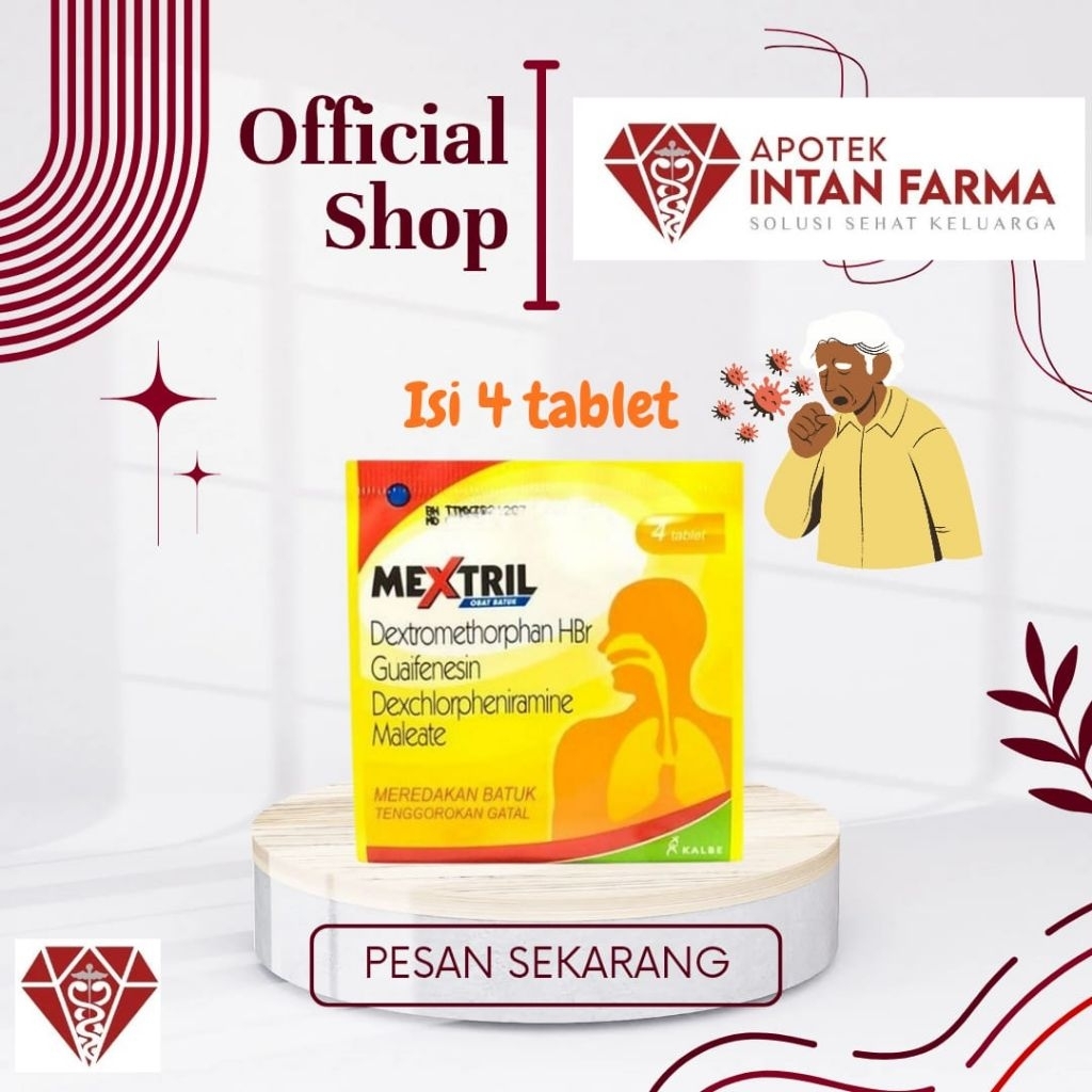 Mextril Tablet mengatasi batuk pilek bersin hidung tersumbat