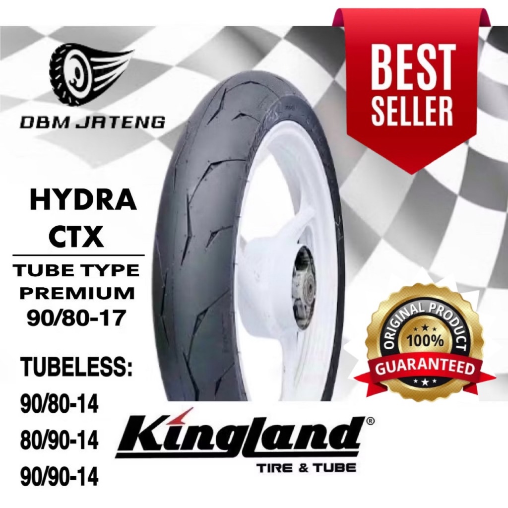 100% ORIGINAL & BARU BAN KINGLAND HYDRA CTX TUBE TYPE/ NON TUBLES PREMIUM RING 17 DAN TUBELESS RING 