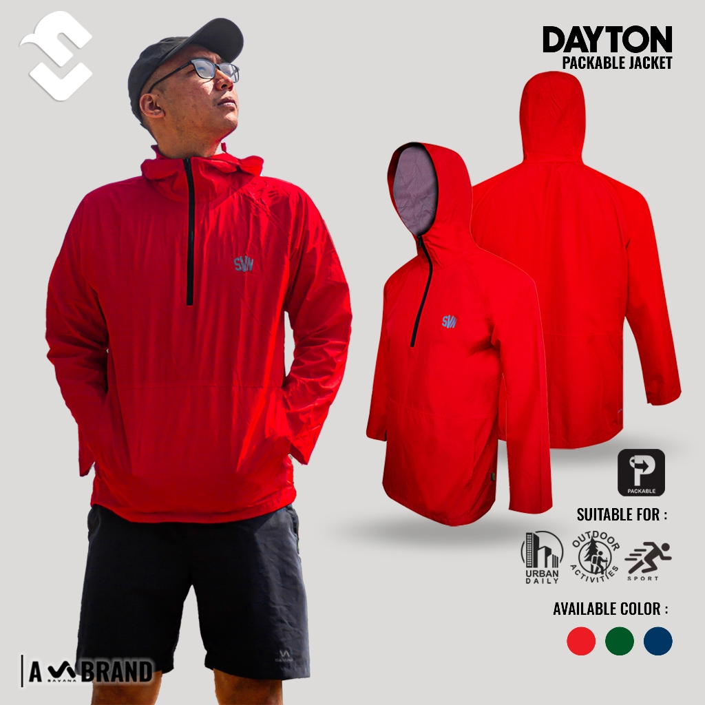 Savana Jaket Pullover Anorak Packable Dayton