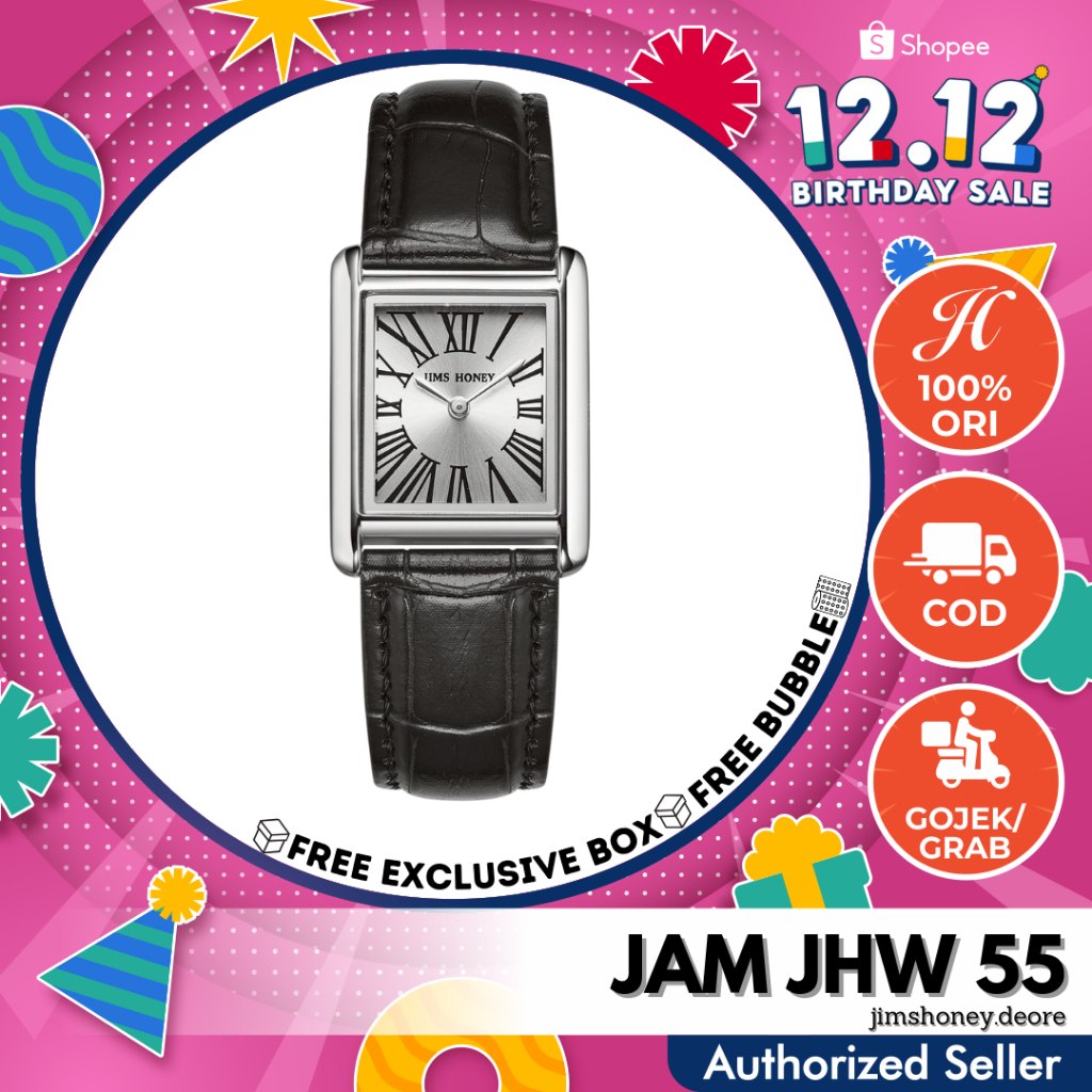 Jims Honey JHW 55 Jam Tangan Analog Quartz Kecil Wanita Cewek Elegan Jimshoney JH Free Exclusive Box