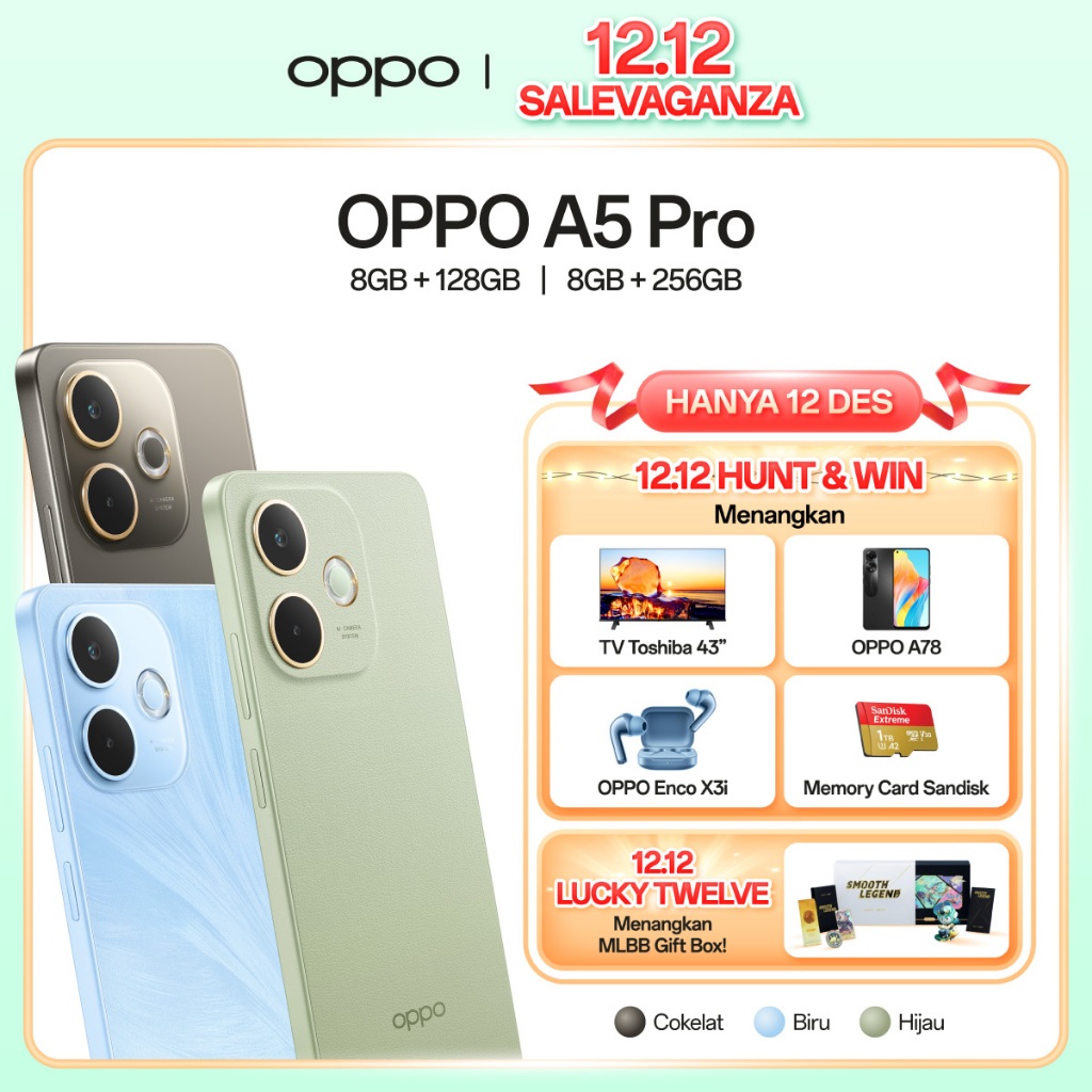 OPPO A5 Pro [IP69 Water Resistant, Large Battery 5800mAh, Military-Grade Shock Resistance]