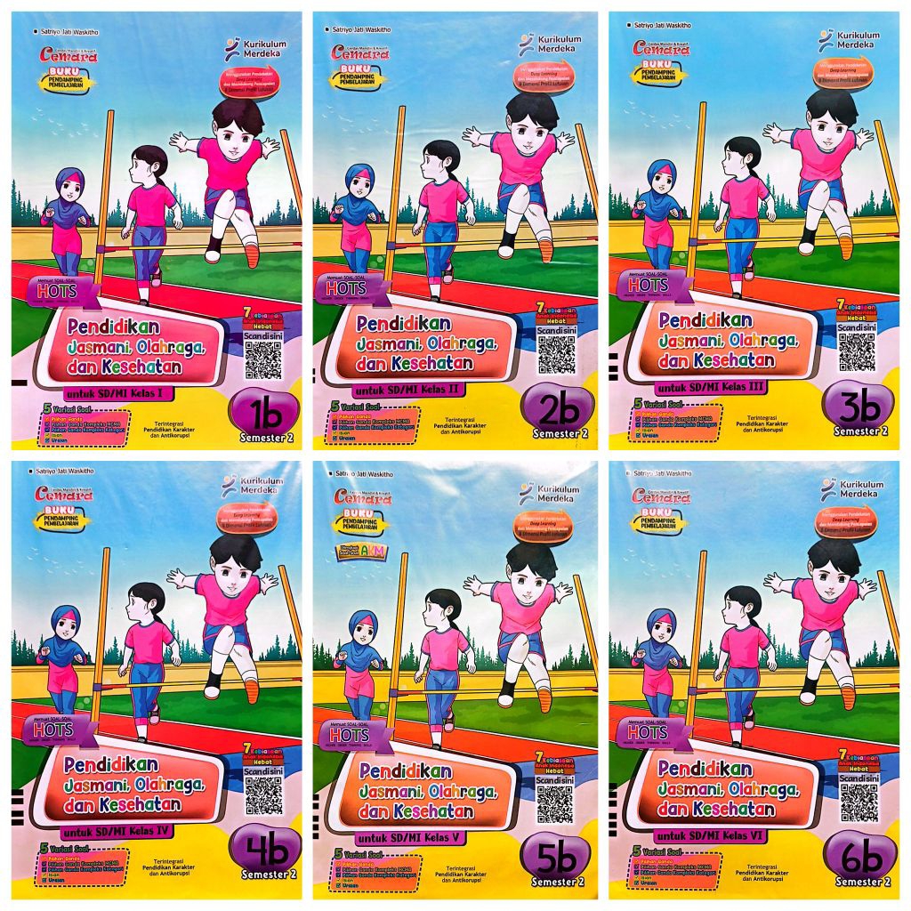 LKS CEMARA SD MI PJOK PENDIDIKAN JASMANI OLAHRAGA DAN KESEHATAN KELAS 1 2 3 4 5 6 SEMESTER 2 GENAP K
